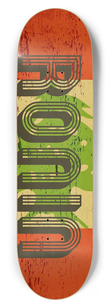 RONIN WORLDWIDE DECKS Lebanon Apex Pro Flag 8-3/4 Inch Skateboard