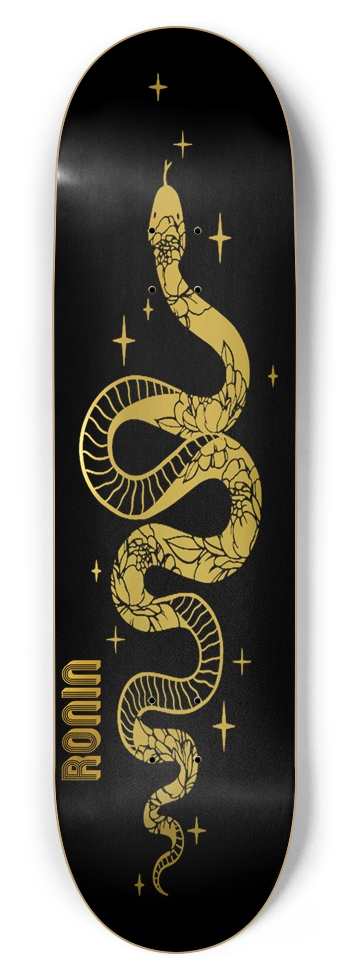RONIN Supreme Snake Plan Whiteout Gold Reverse 8-3/4 Inch Skateboard