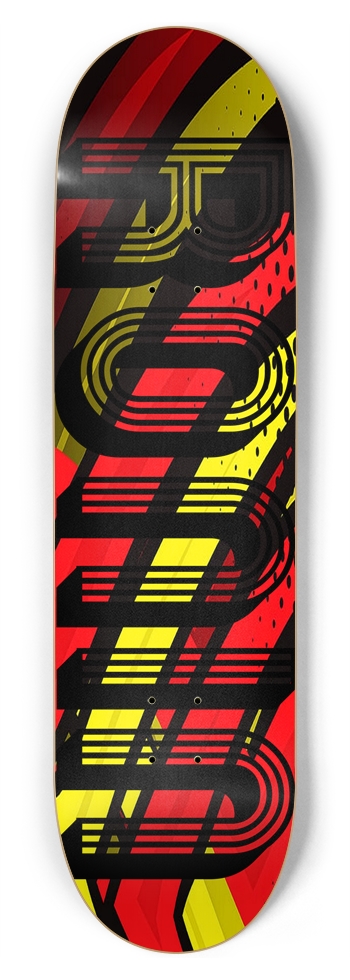 RONIN Rare Tiger Stripe Punk Deck 8-3/4 Inch Skateboard