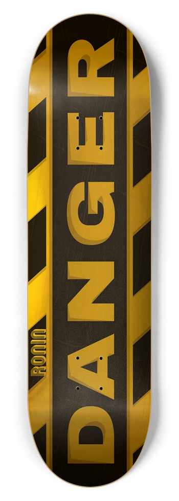 RONIN DANGER GOLD DECK 8-3/4 Inch Skateboard