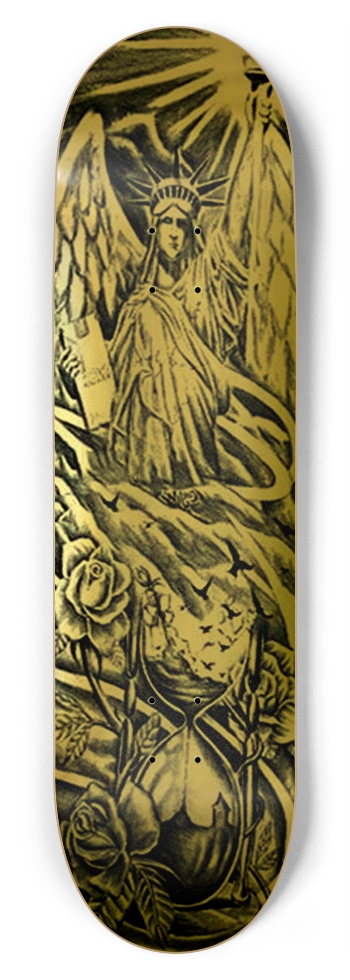 RONIN DECKS Time Hourglass Liberty Angel 8-3/4 Inch Skateboard