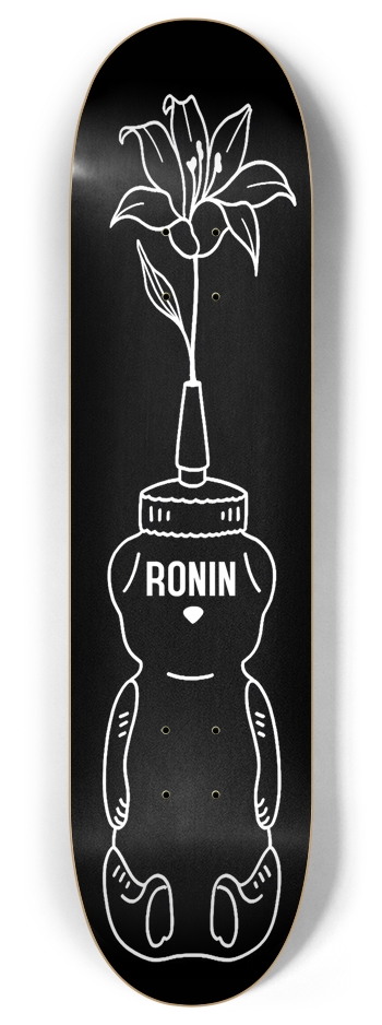 RONIN BLACK Honey Bear Deluxe Flower 8 Inch Skateboard Deck