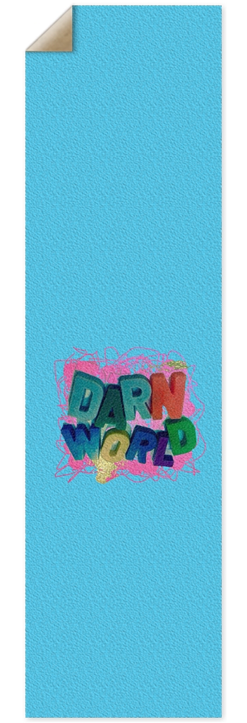 DARN WORLD LOGO blue 10” grip tape 10 x 36 Inch Griptape