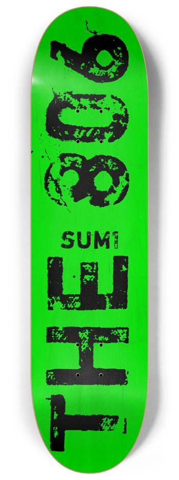 sum1sk8boards the 806 natural green stained 8 1/4 board 