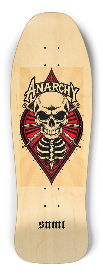sum1sk8boards anarchy natural shredder shape board 