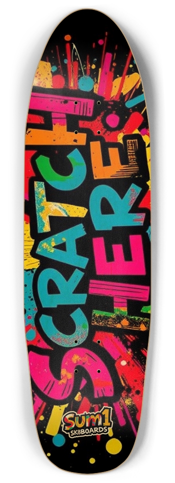 sum1sk8boards scratch here punk nose pool board 