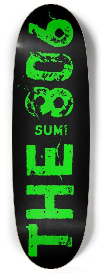 sum1sk8boards the 806 natural black stained egg shape board 