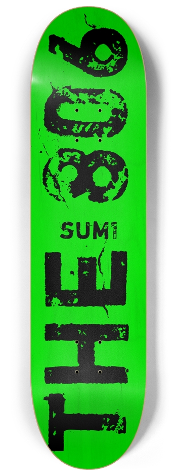 sum1sk8boards the 806 natural green stained 8 1/4 board 