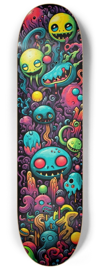 Neon Cosmic Chaos Glow Alien Mural Popsicle