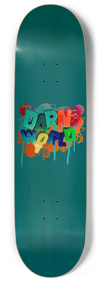DARN WORLD forest teal 9” 9 Inch Skateboard