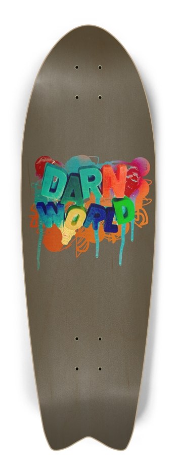 DARN WORLD party shark grey 9.5” Fish Tail