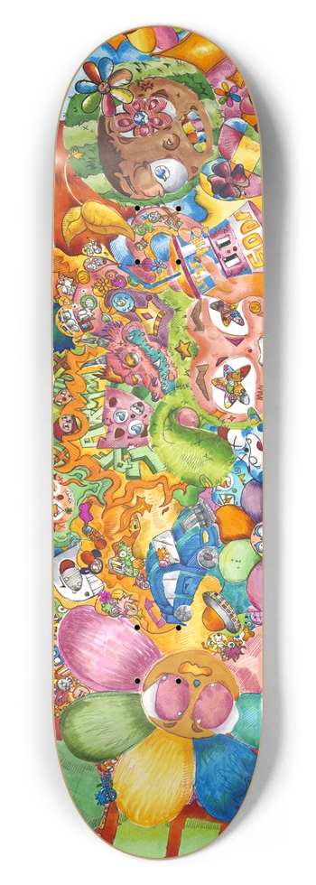 Custom Skateboard by LEAF  8-1/2 Skateboard Deck