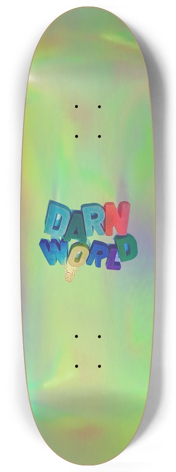 DARN WORLD lime green 9.75” Holo