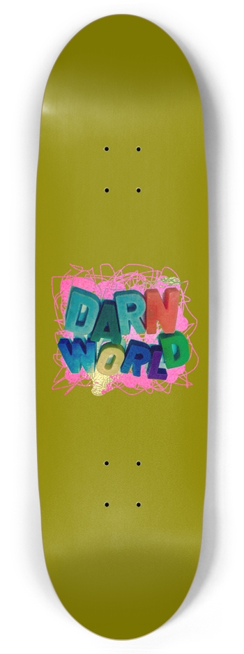 DARN WORLD dill pickle green 8.87” Football Shape