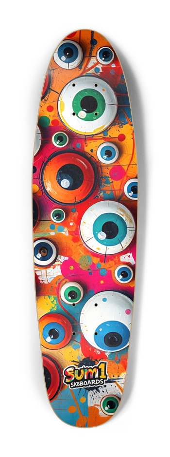 sum1sk8boards eyeball ( mini ) punk nose pool board  Cruiser Shape