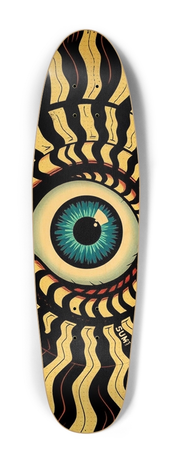 sum1sk8boards eyeball spiral mini punk nose pool board  Cruiser Shape