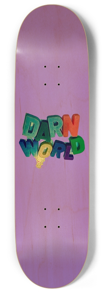 DARN WORLD purple 9” 9 Inch Skateboard