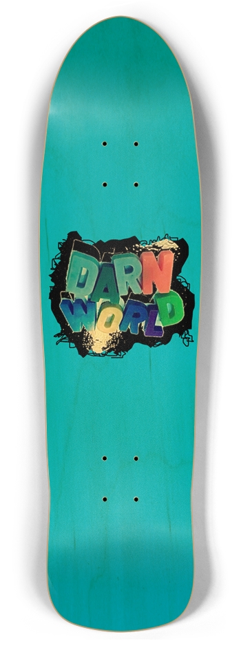 DARN WORLD blue wood rocket 8.5” Retro Rocket