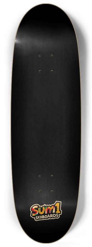 sum1sk8boards blank natural black stained egg shape board