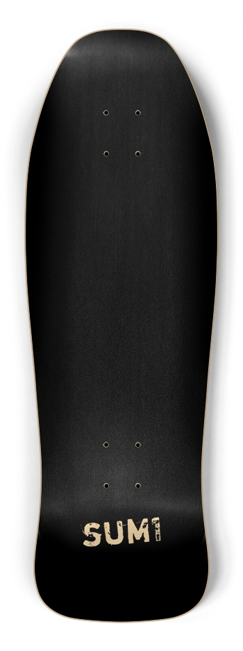 sum1sk8boards blank natural black stained shredder shape board Shredder Shape