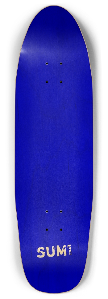 sum1sk8boards blank natural blue stained punk nose pool board Punk Nose Pool Shape