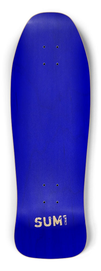 sum1sk8boards blank natural blue stained old school shredder shape board Shredder Shape