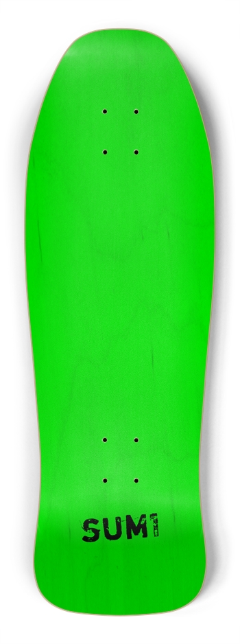 sum1sk8boards blank natural green stained old school shredder shape skateboard  Shredder Shape