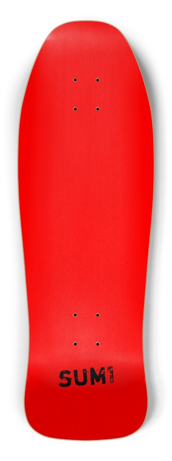 sum1sk8boards blank natural red stained old school shredder shape skateboard  Shredder Shape