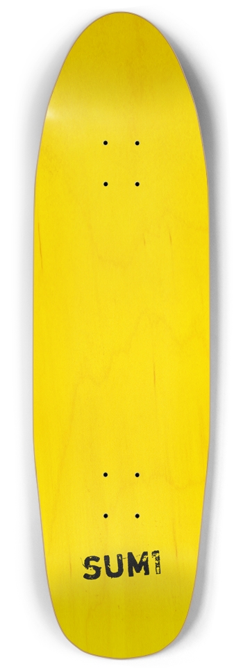 sum1sk8boards blank natural yellow stained punk nose pool board Punk Nose Pool Shape