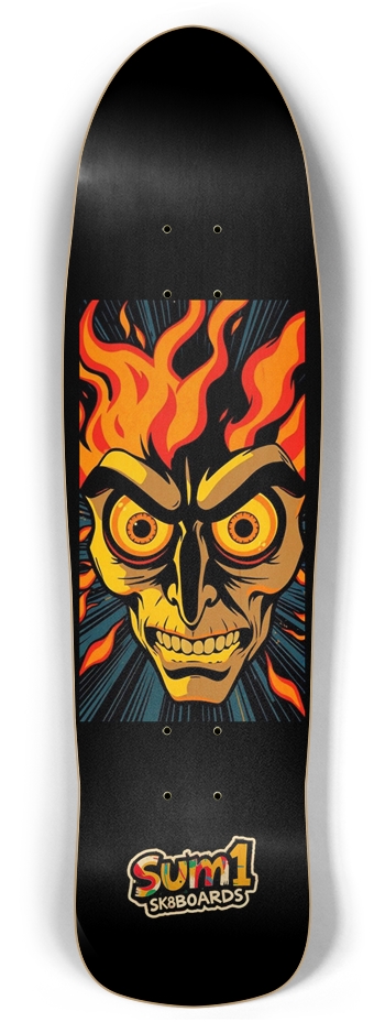 sum1sk8boards furious retro rocket shape board