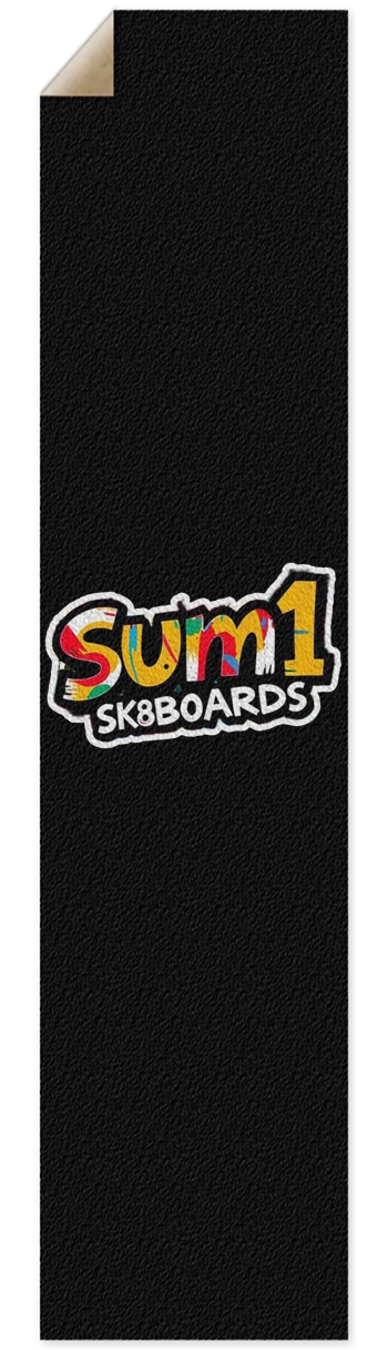 sum1sk8boards logo black griptape 10 x 43