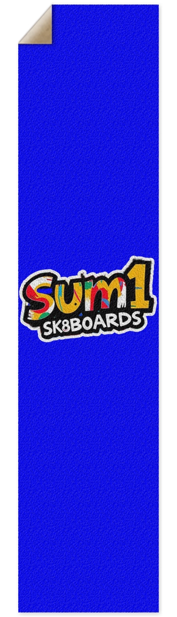 sum1sk8boards logo blue griptape 10 x 43