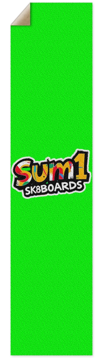 sum1sk8boards logo green griptape  10 x 43