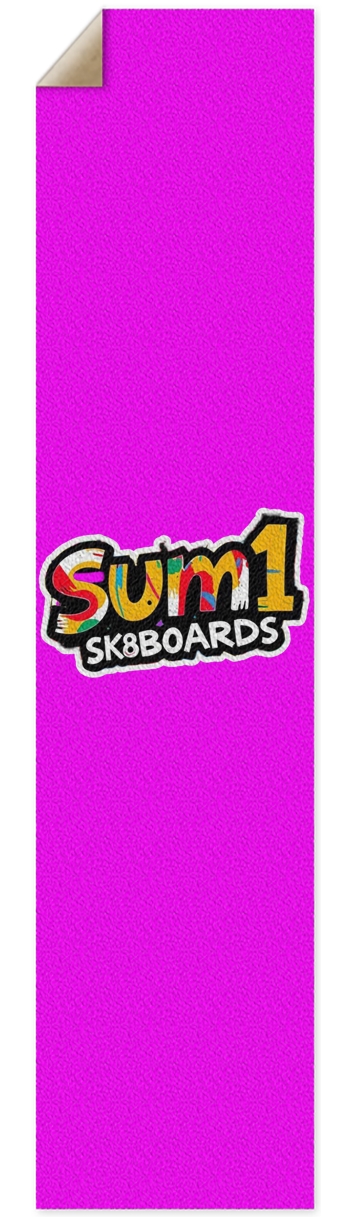 sum1sk8boards logo pink griptape  10 x 43