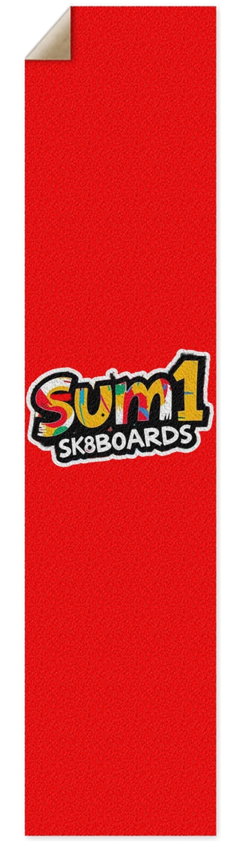 sum1sk8boards logo red griptape 10 x 43