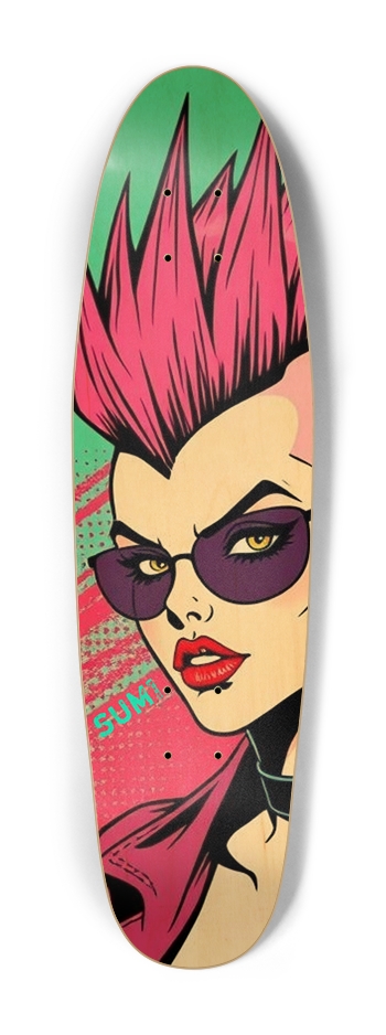 sum1sk8boards punk girl mini punk nose pool board