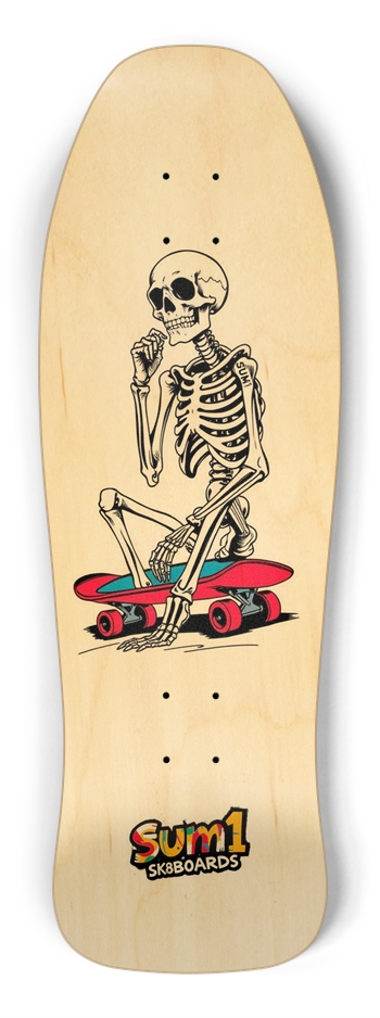 sum1sk8boards thinking skeleton 2 natural shredder shape board Shredder Shape