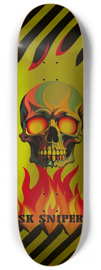 SK SNIPER ENLISTED SKULL DECK 01 8-1/4 Skateboard Deck