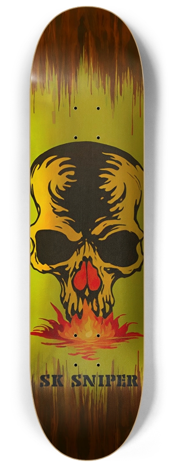 SK SNIPER NIRVANA SKULL DECK 01 8-1/4 Skateboard Deck
