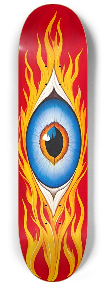 BALZER FLAMING SAURON EYE DECK 07 8-1/4 Skateboard Deck
