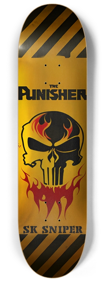SK SNIPER SKATEBOARDS - PUNISHER DECK 02 8-1/4 Skateboard Deck