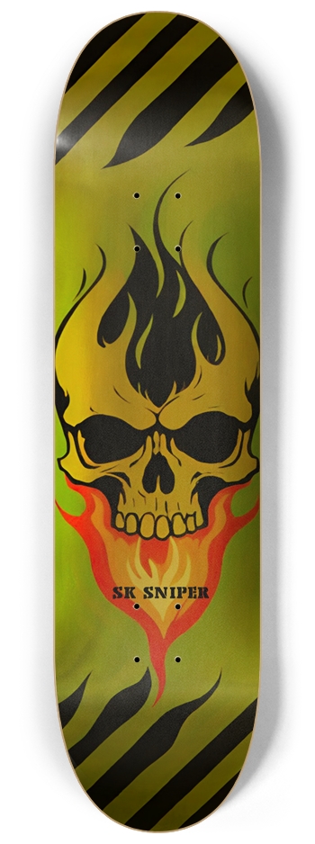 SK SNIPER SAVAGE SKULL DECK 04 8-1/4 Skateboard Deck