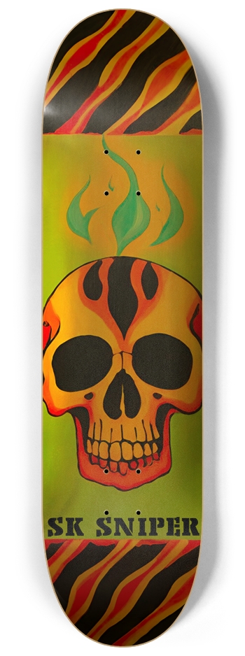 SK SNIPER SAVAGE SKULL DECK 02 8-1/4 Skateboard Deck