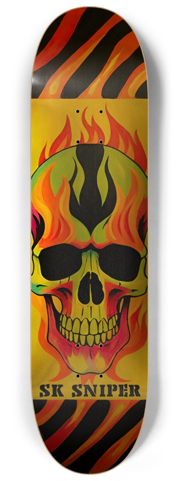 SK SNIPER SAVAGE SKULL DECK 05 8-1/4 Skateboard Deck