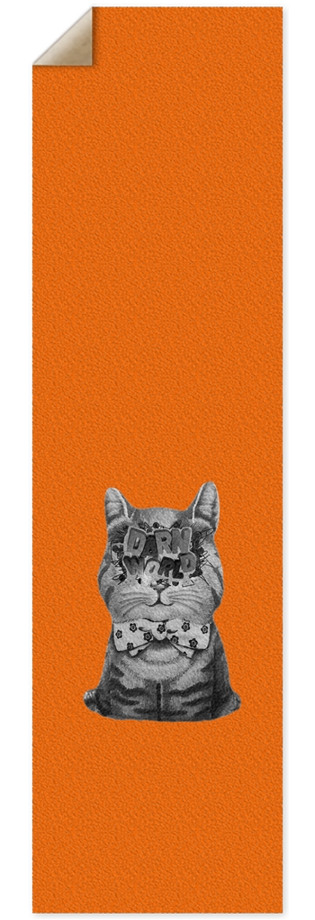 DARN KITTY orange noir 10” grip tape 10 x 36 Inch Griptape