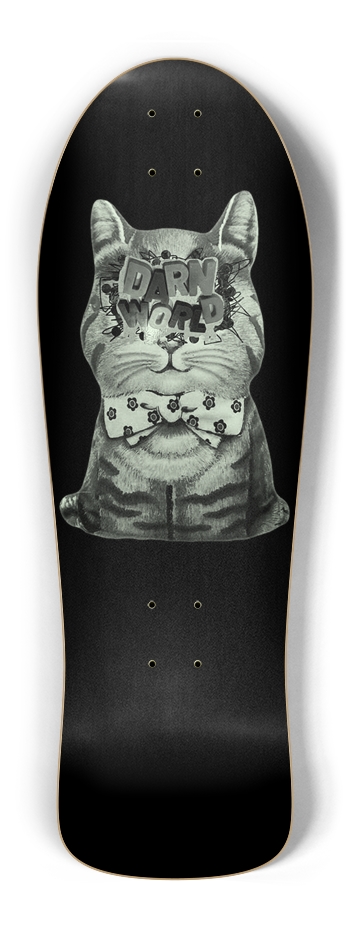 DARN KITTY black noir 10.25” Glow Old School Shape