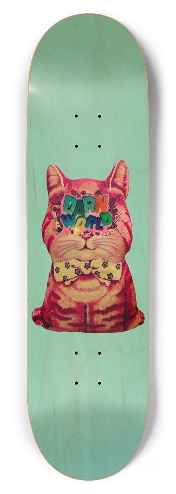 DARN KITTY blue 8.75” 8-3/4 Inch Skateboard