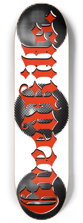 Halftone. 8-1/4 Skateboard Deck
