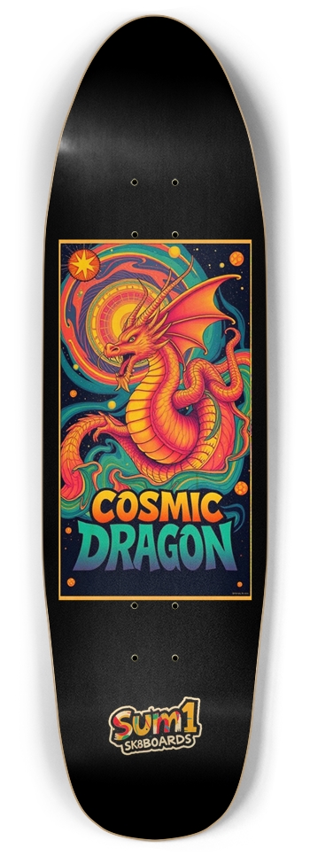 sum1sk8boards cosmic dragon punk nose pool board Punk Nose Pool Shape