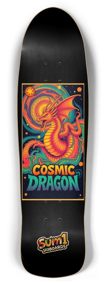 sum1sk8boards cosmic dragon rocket shape board Retro Rocket